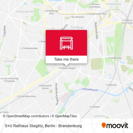 Карта S+U Rathaus Steglitz