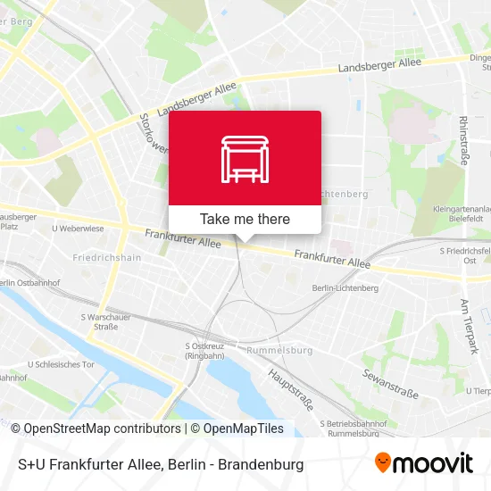 Карта S+U Frankfurter Allee