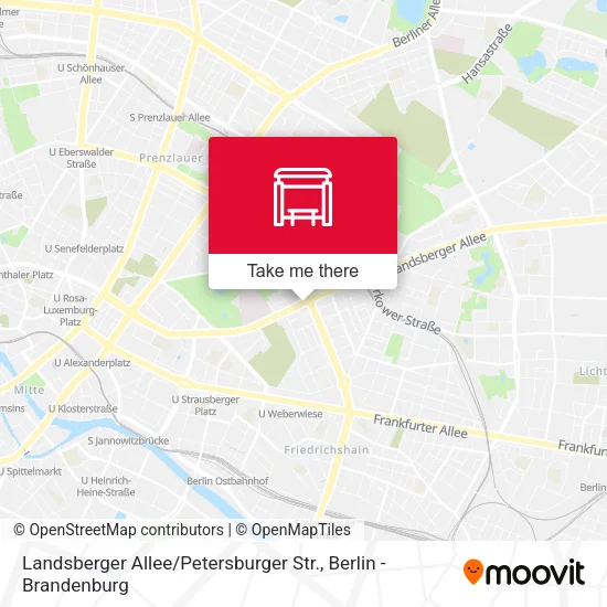 Карта Landsberger Allee / Petersburger Str.