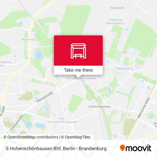 S Hohenschönhausen Bhf map