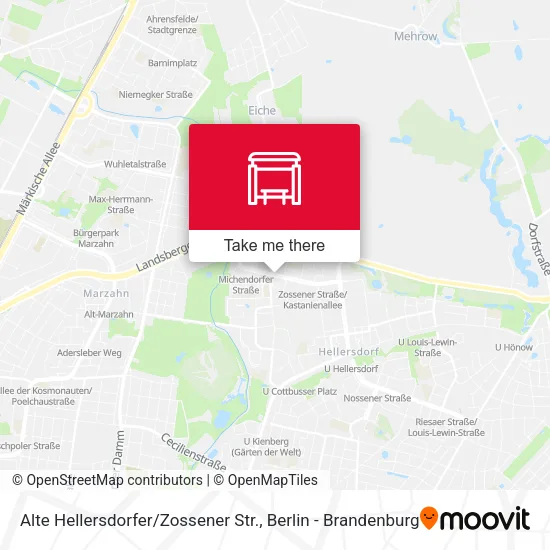 Карта Alte Hellersdorfer / Zossener Str.