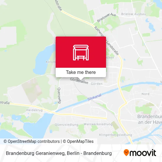 Brandenburg Geranienweg map