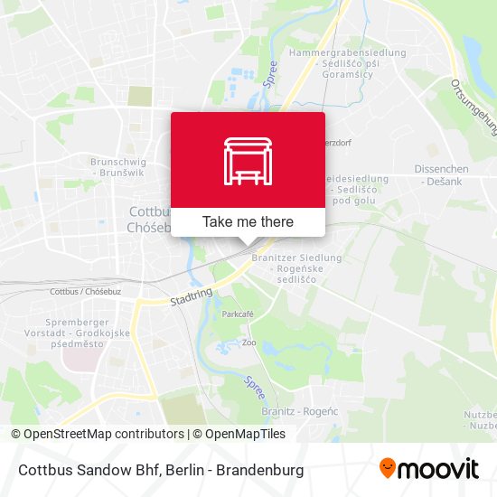 Cottbus Sandow Bhf map