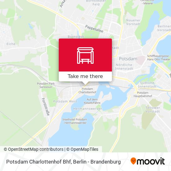Potsdam Charlottenhof Bhf map