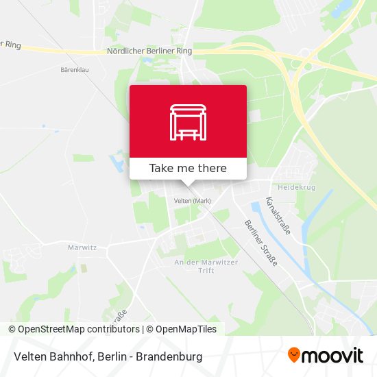 Velten Bahnhof map