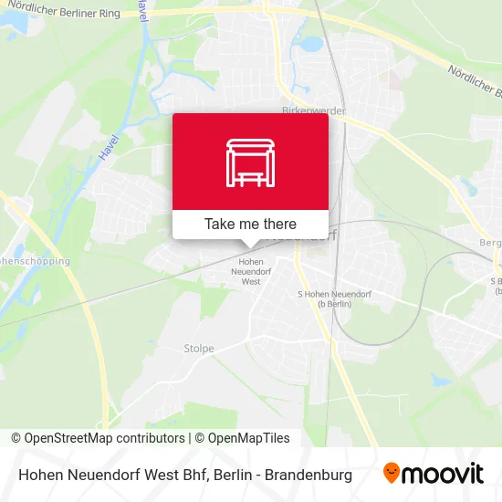 Карта Hohen Neuendorf West Bhf