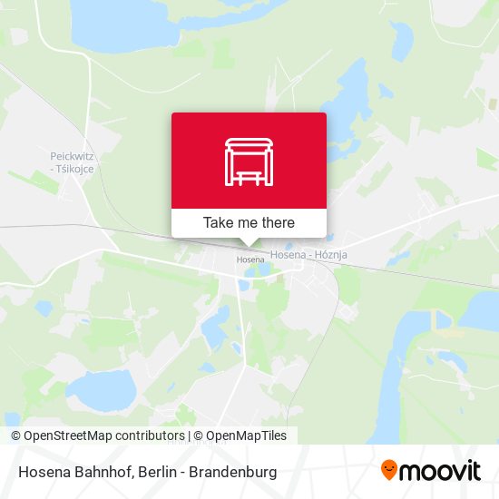 Hosena Bahnhof map