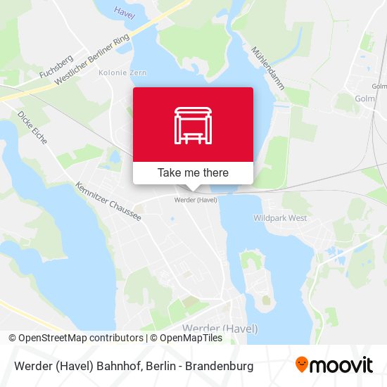 Карта Werder (Havel) Bahnhof