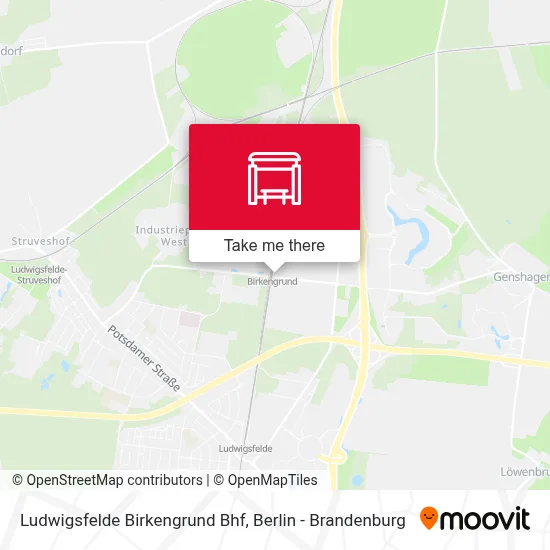 Ludwigsfelde Birkengrund Bhf map