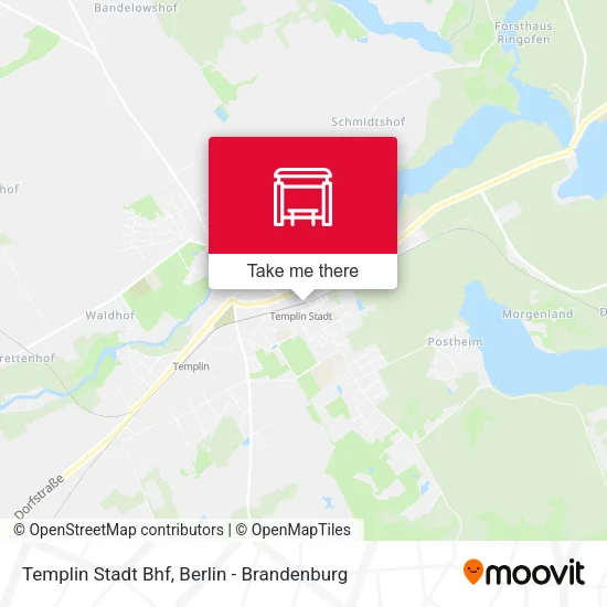 Карта Templin Stadt Bhf