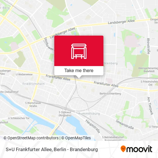 Карта S+U Frankfurter Allee