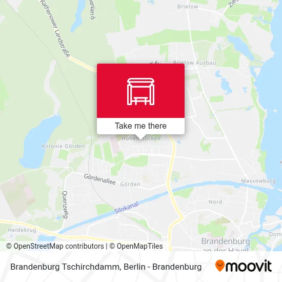 Brandenburg Tschirchdamm map