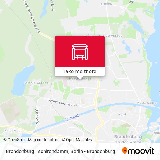 Brandenburg Tschirchdamm map