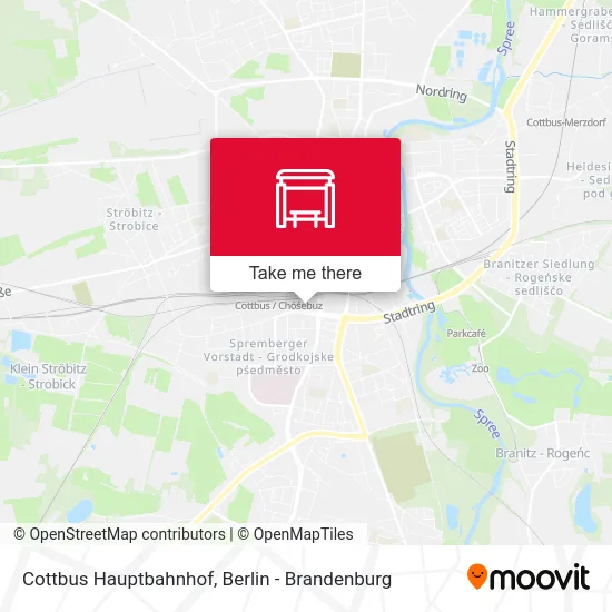 Cottbus Hauptbahnhof map