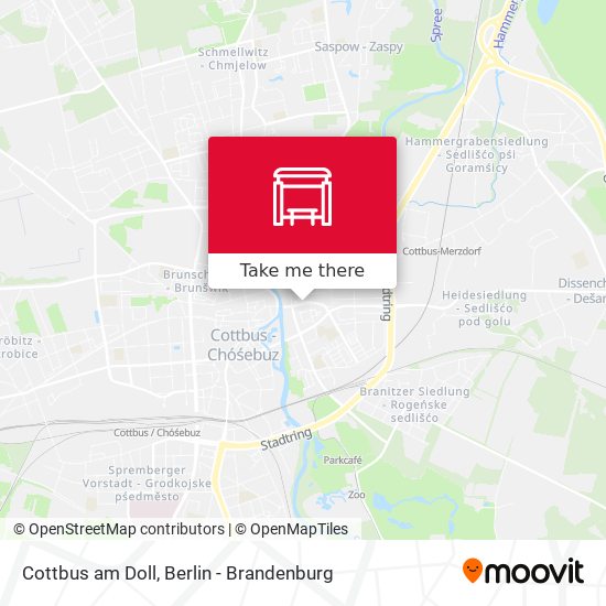 Cottbus am Doll map