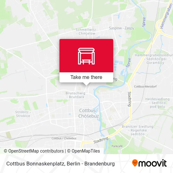 Карта Cottbus Bonnaskenplatz