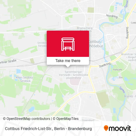 Cottbus Friedrich-List-Str. map