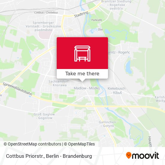 Cottbus Priorstr. map