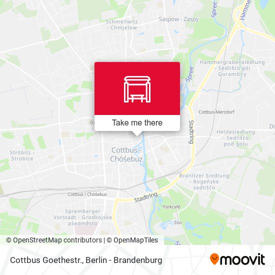 Карта Cottbus Goethestr.