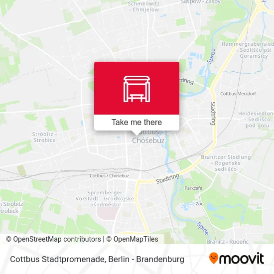 Cottbus Stadtpromenade map
