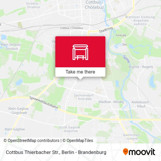 Карта Cottbus Thierbacher Str.