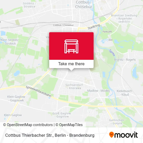 Карта Cottbus Thierbacher Str.