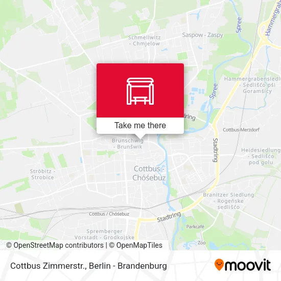 Карта Cottbus Zimmerstr.