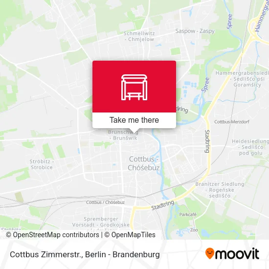Карта Cottbus Zimmerstr.