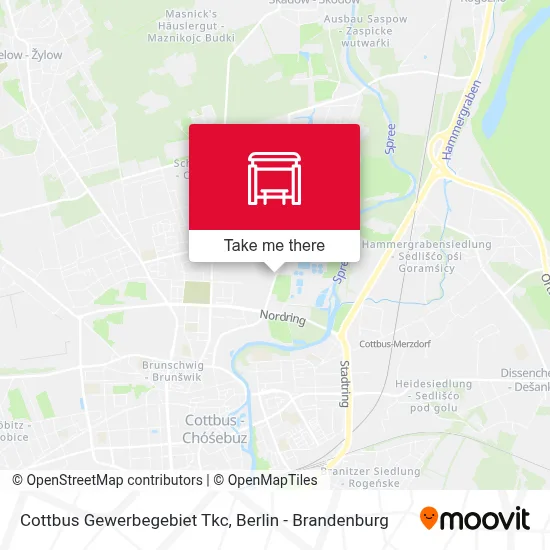 Cottbus Gewerbegebiet Tkc map