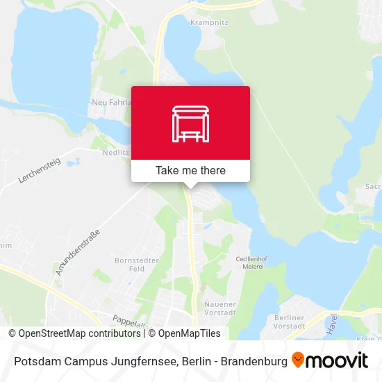 Potsdam Campus Jungfernsee map