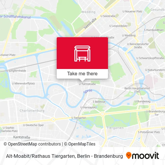 Карта Alt-Moabit/Rathaus Tiergarten