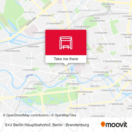 Карта S+U Berlin Hauptbahnhof