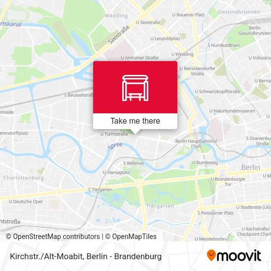 Карта Kirchstr./Alt-Moabit