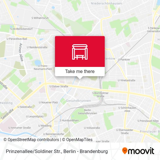 Карта Prinzenallee/Soldiner Str.