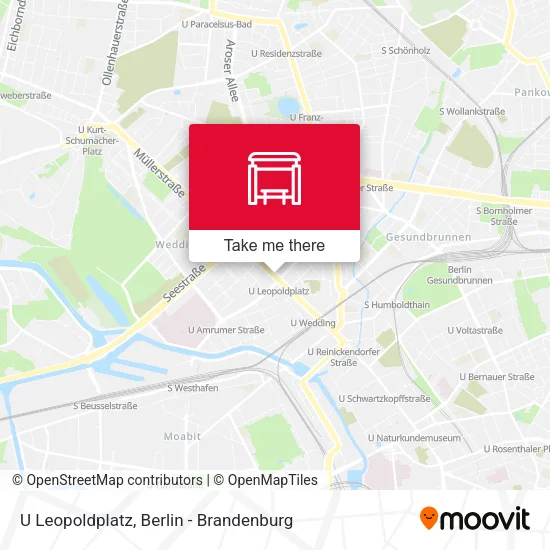 Карта U Leopoldplatz