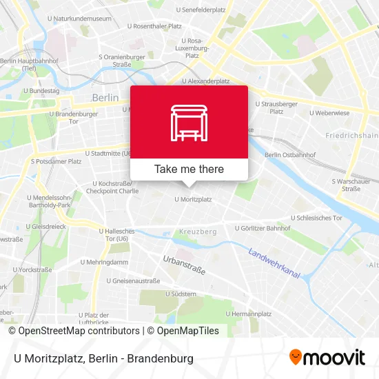 Карта U Moritzplatz