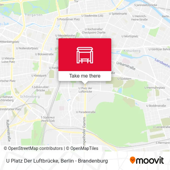 Карта U Platz Der Luftbrücke