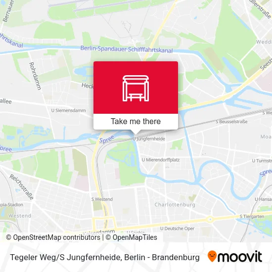 Карта Tegeler Weg/S Jungfernheide