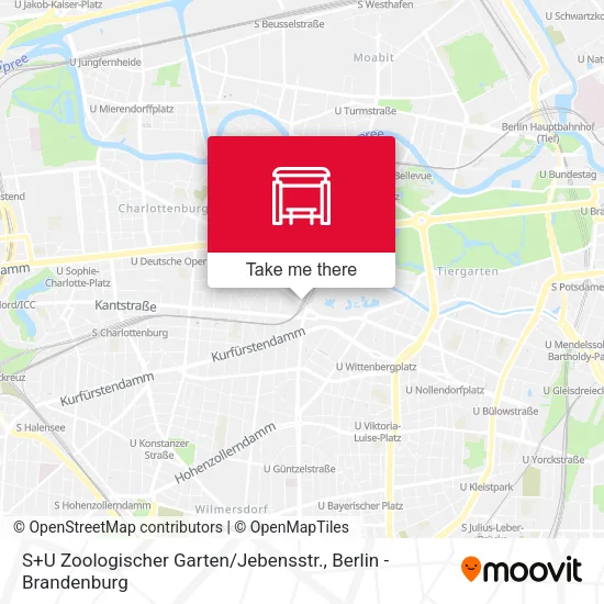 Карта S+U Zoologischer Garten / Jebensstr.