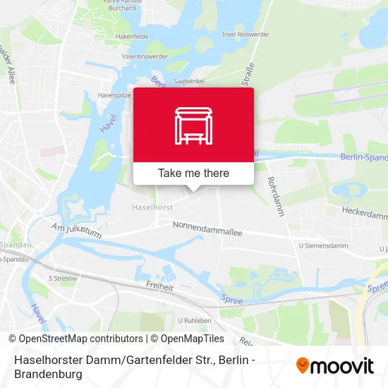 Карта Haselhorster Damm / Gartenfelder Str.