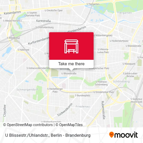 Карта U Blissestr./Uhlandstr.