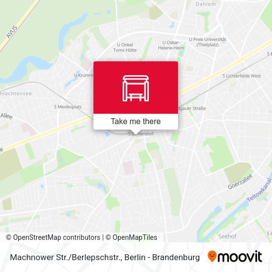 Карта Machnower Str./Berlepschstr.