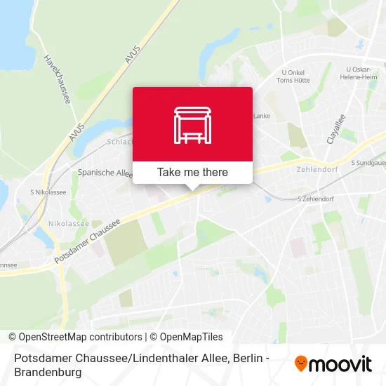 Potsdamer Chaussee / Lindenthaler Allee map