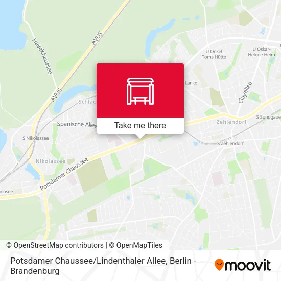 Карта Potsdamer Chaussee / Lindenthaler Allee