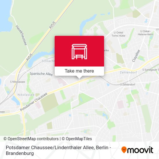 Карта Potsdamer Chaussee / Lindenthaler Allee