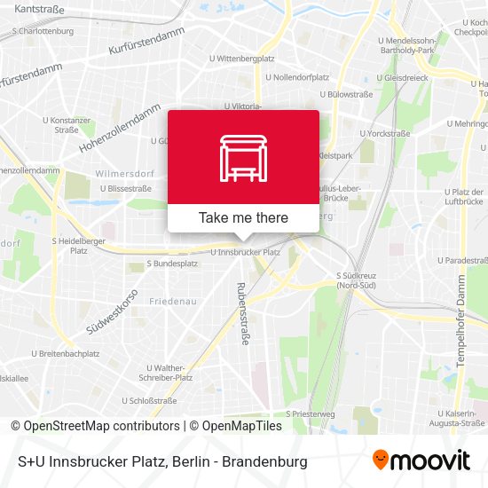 Карта S+U Innsbrucker Platz