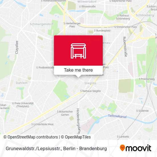 Карта Grunewaldstr./Lepsiusstr.