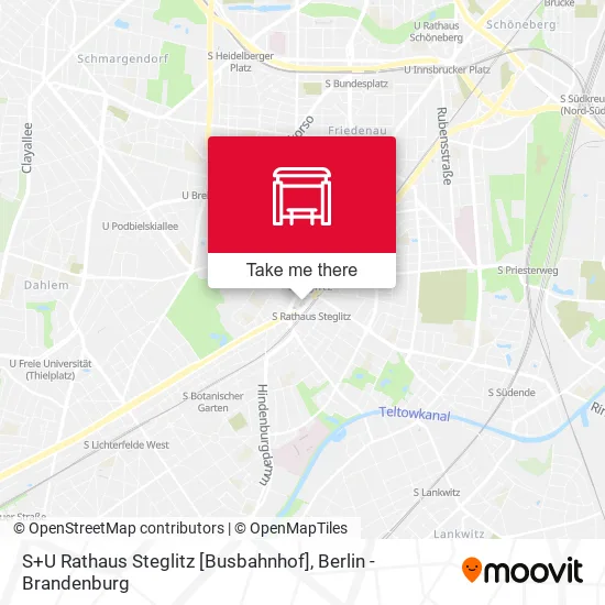 Карта S+U Rathaus Steglitz [Busbahnhof]