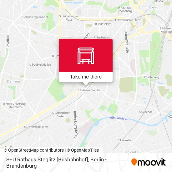 Карта S+U Rathaus Steglitz [Busbahnhof]