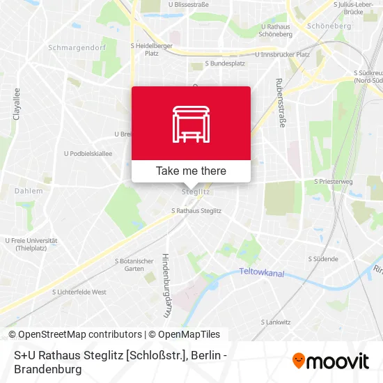 Карта S+U Rathaus Steglitz [Schloßstr.]